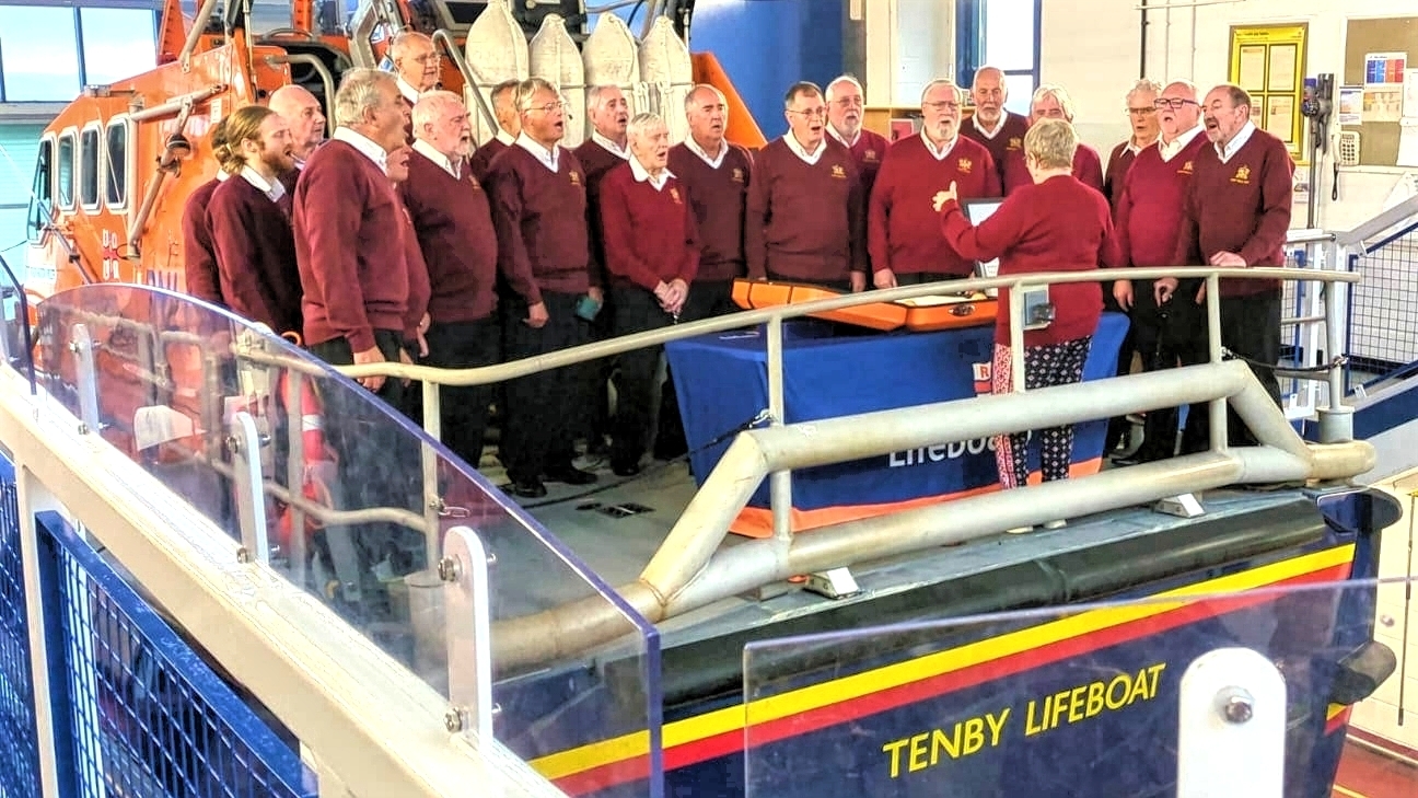 Choir on Tenby Lifeboat